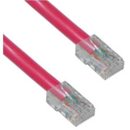 CABLE WHOLESALE Cat6 Red Ethernet Patch Cable Bootless 7 foot 10X8-17107